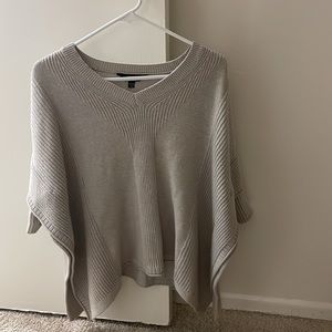 Simply Vera Wang Ribbed Knit Sweater Poncho Petite Small/Medium
